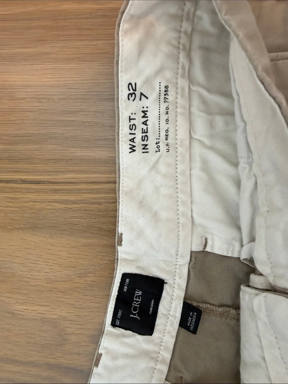 J. Crew Men's Flat Front Shorts in Khaki